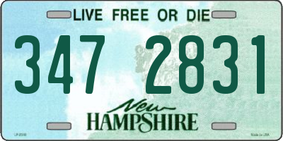NH license plate 3472831