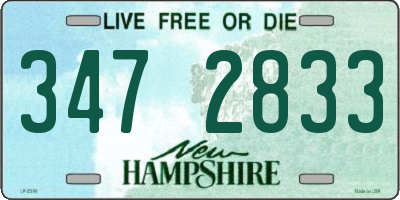 NH license plate 3472833