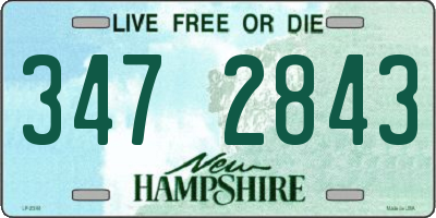 NH license plate 3472843
