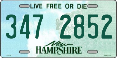 NH license plate 3472852