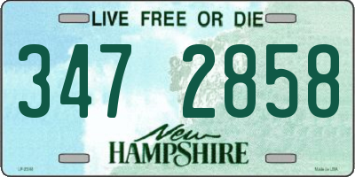NH license plate 3472858