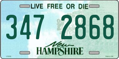 NH license plate 3472868