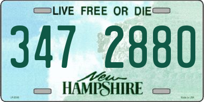 NH license plate 3472880