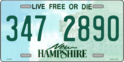 NH license plate 3472890