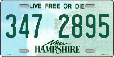 NH license plate 3472895
