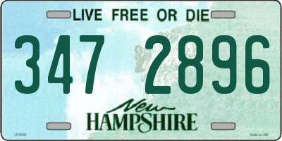 NH license plate 3472896
