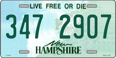 NH license plate 3472907
