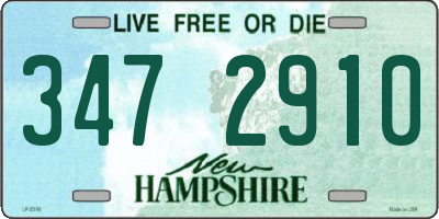 NH license plate 3472910