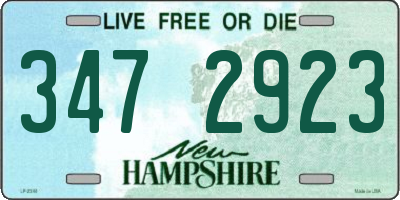 NH license plate 3472923
