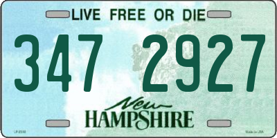 NH license plate 3472927