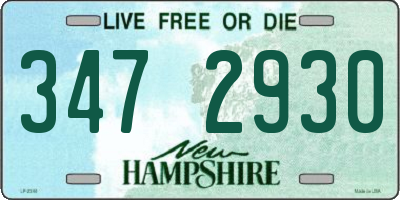 NH license plate 3472930