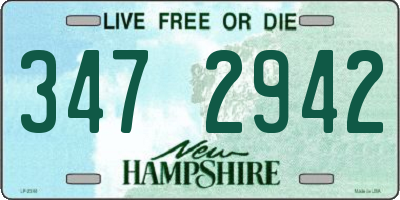 NH license plate 3472942