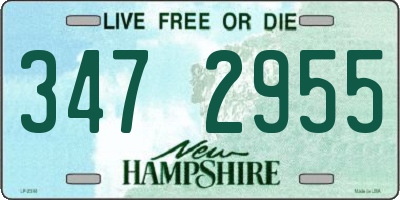 NH license plate 3472955