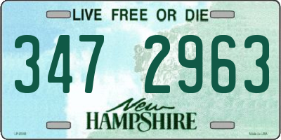 NH license plate 3472963