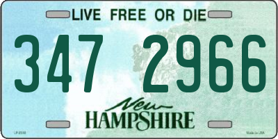 NH license plate 3472966