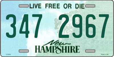 NH license plate 3472967