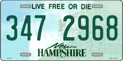 NH license plate 3472968