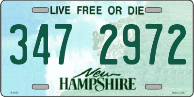 NH license plate 3472972