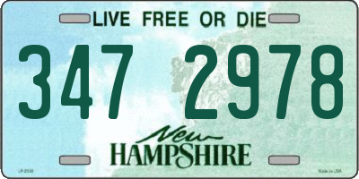 NH license plate 3472978