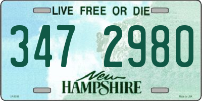NH license plate 3472980