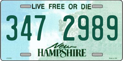 NH license plate 3472989