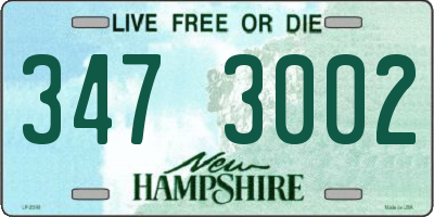 NH license plate 3473002