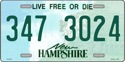NH license plate 3473024