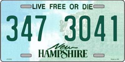 NH license plate 3473041