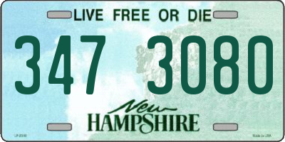 NH license plate 3473080