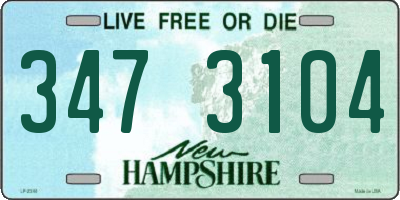 NH license plate 3473104