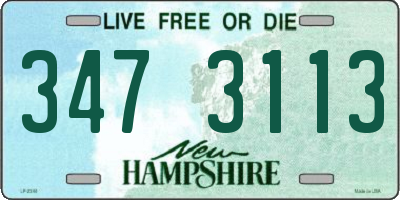NH license plate 3473113