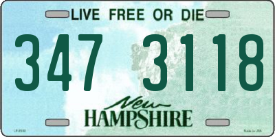 NH license plate 3473118