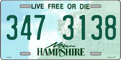 NH license plate 3473138