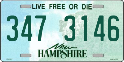 NH license plate 3473146