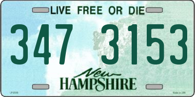NH license plate 3473153