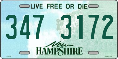 NH license plate 3473172