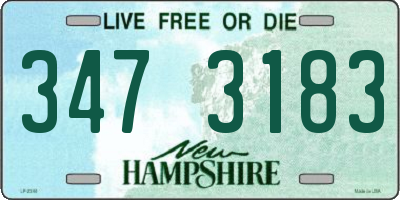 NH license plate 3473183