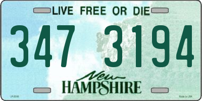 NH license plate 3473194