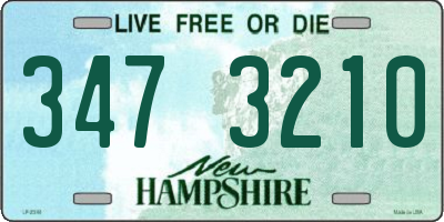 NH license plate 3473210