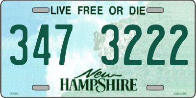 NH license plate 3473222