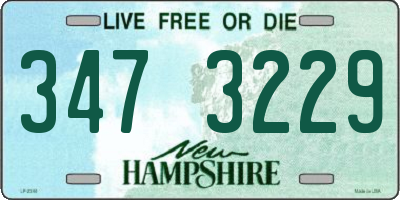 NH license plate 3473229