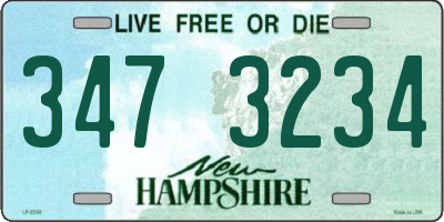 NH license plate 3473234