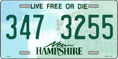 NH license plate 3473255
