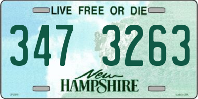 NH license plate 3473263