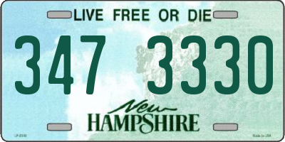 NH license plate 3473330