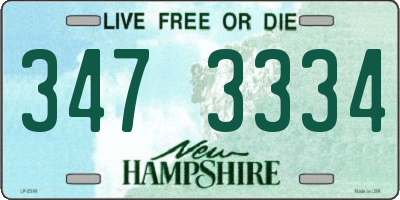 NH license plate 3473334