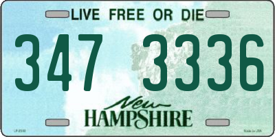 NH license plate 3473336