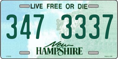 NH license plate 3473337