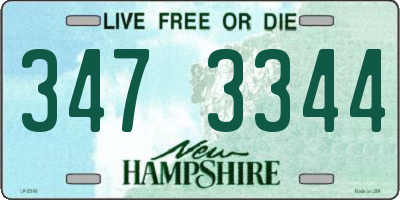 NH license plate 3473344