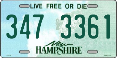 NH license plate 3473361